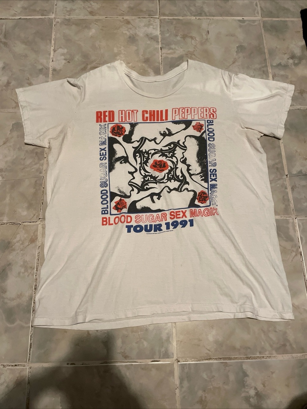 Red Hot Chili Peppers Blood Sugar Sex Magic Tee 1991  XL 2016 REPRINT